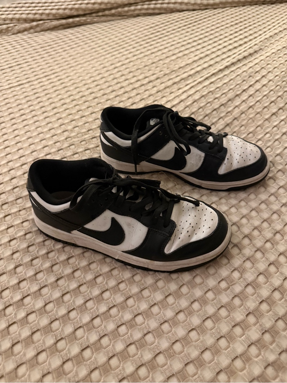 Nike Black and White Dunk Low Panda Sneakers